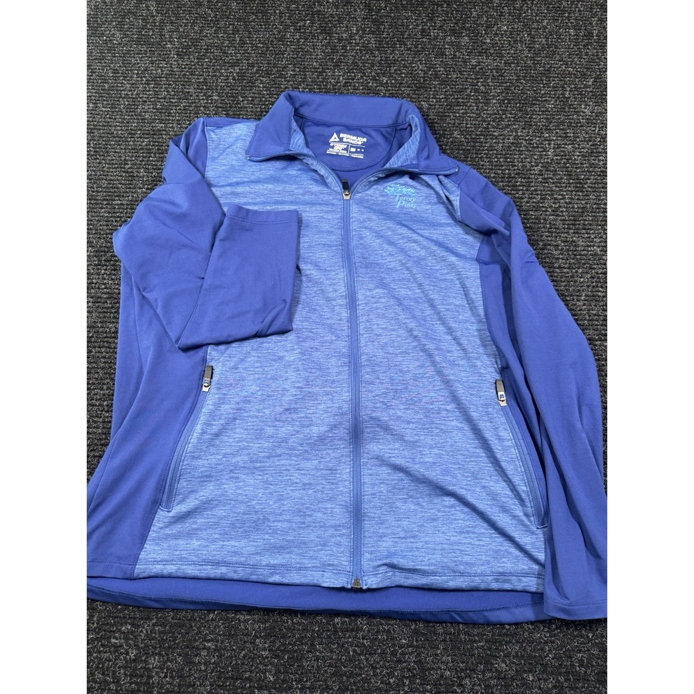 Bermuda Sands Torrey Pines Golf Jacket Mens XL Blue Storm Dri Full Zip